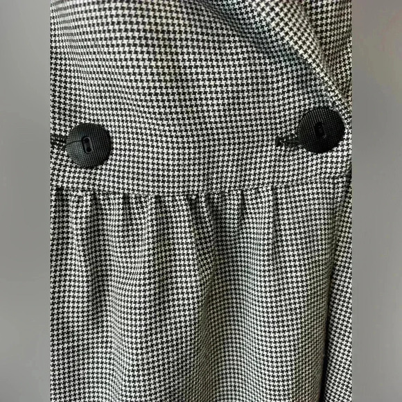 Vintage 80’s business core black houndstooth Strait Lane professional dress-M/L - Picture 3 of 10